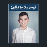 Bar Mitzvah Convite Personalizado Simples<br><div class="desc">Design é composto por tipografia sans serif e por tipografia de script cursivo lúdica sobre um fundo simples. Adicione uma foto horizontal personalizada.

Disponível aqui:http://www.zazzle.com/store/selectpartysupplies</div>