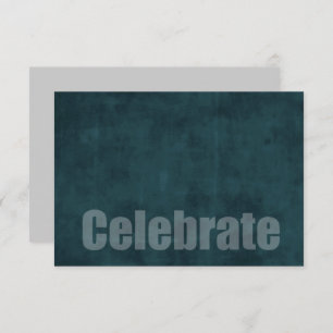 Bar Mitzvah Grunge Placa RSVP Teal