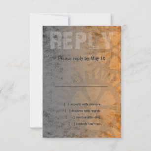 Bar Mitzvah Industrial Grunge RSVP