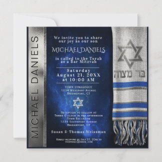 Bar Mitzvah Prayer Shawl Convite