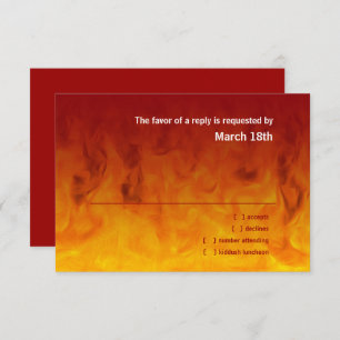 Bar Mitzvah Red e Orange RSVP