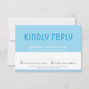 BAR MITZVAH RSVP — na moda estrela giro de azul-es
