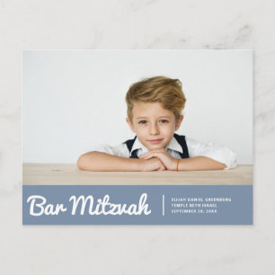 Bar Mitzvah Simples Convite Personalizado para Fot