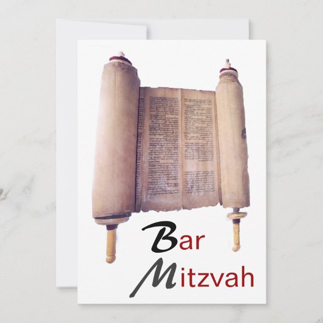 Bar Mitzvah Torah Convite (Frente)