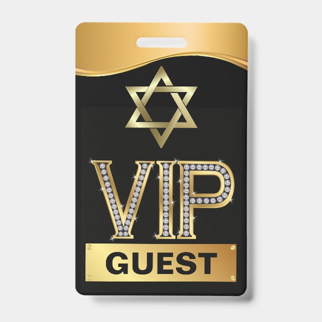 Bar Mitzvah VIP Cordão Crachá - Ver Verso (Frente)