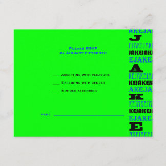 Bar Moderno legal Mitzvah RSVP Negro Azul