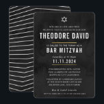 BAR MODERNO MITZVAH padrão preto Convite simples<br><div class="desc">pelo kat massard >> kat@simplysweetPAPERIE.com <<< design de convite de tendência para o BAR do seu filho MITZVAH Setup como modelo, é simples você adicionar seus próprios detalhes ou clicar no botão personalizar e você pode adicionar ou alterar texto, fontes, tamanhos etc. DICA: 1. Para alterar/mover gráficos / alterar a...</div>