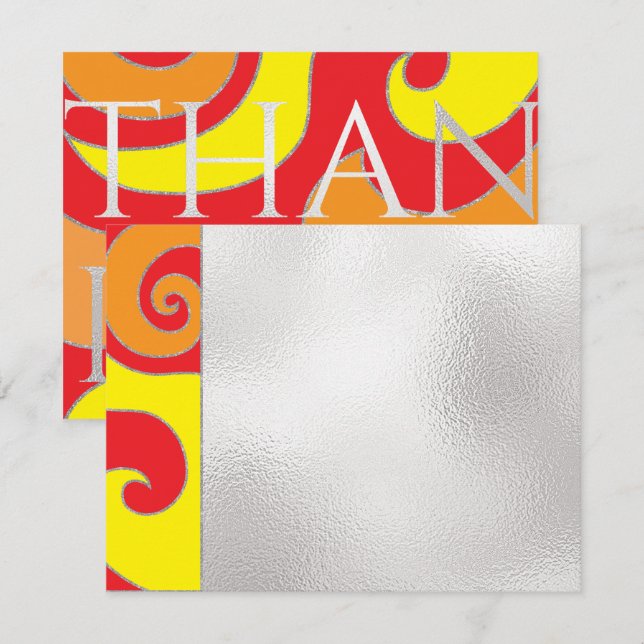 Bar ou Bat Mitzvah Obrigado Cartões Groovy Swirls (Frente/Verso)