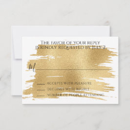 Bar ou Bat Mitzvah RSVP Elegante Dourado e Preto