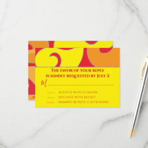 Bar ou Bat Mitzvah RSVP Silvery Swirls