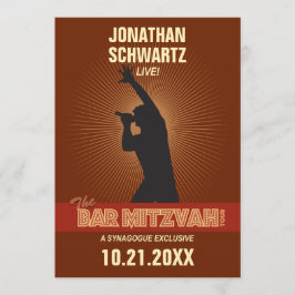 Bar Rock Star Mitzvah Convite para Brown