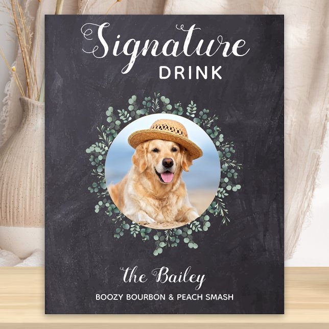 Bar Rustic Dog Signature Bebe Poster de Casamento  (Criador carregado)