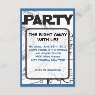 Bar SCI-FI Bat Mitzvah - Cartão de Grupo de Convi