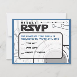 BAR SCI-FI Bat Mitzvah — Cartão de Resposta de Con