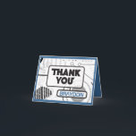 BAR SCI_FI Mitzvah Cartões de agradecimentos dobra<br><div class="desc">BEM-VINDO!! Procurando algo um pouco diferente? Esta carta engraçada que retrata o tradicional judeu "Cadeira Dança", fará todos os seus convidados sorrirem! Eu posso ajudá-lo pessoalmente com o seu pedido! Pergunte-me qualquer coisa! TUDO é personalizável! Todos os meus designs são peças originais de trabalho de arte de um TIPO, desenhadas...</div>