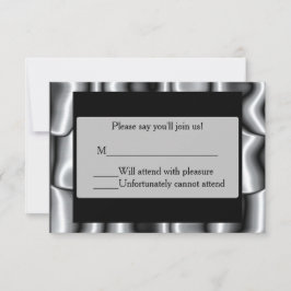 Bar Silver Metal Mitzvah RSVP II