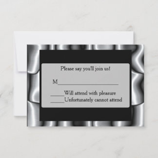 Bar Silver Metal Mitzvah RSVP II