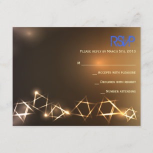 BAR STARS and LIGHTS - Placa de resposta Mitzvah