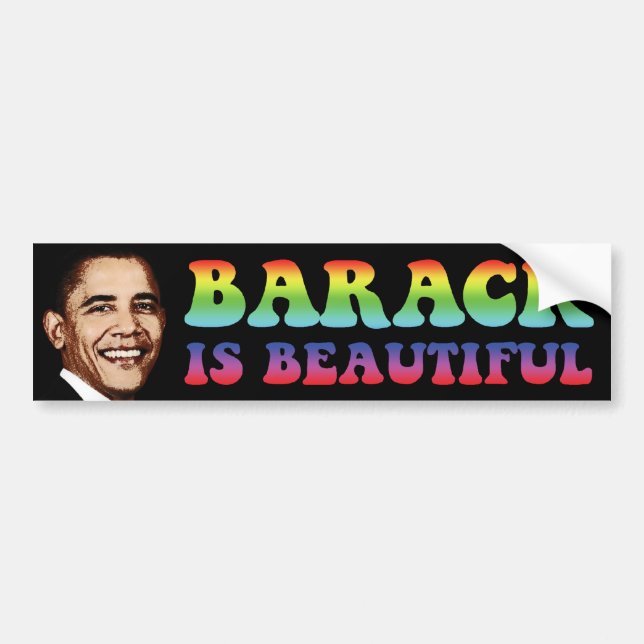 Barack é Bonito - Adesivo de Para-choque Obama (Frente)