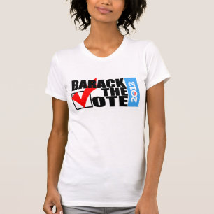 Barack o t-shirt das mulheres originais do voto
