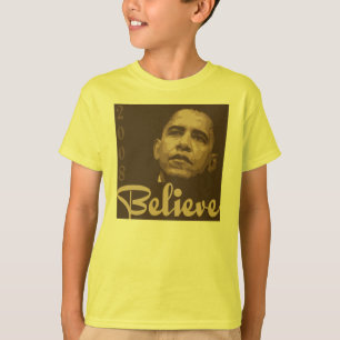 Barack Obama acredita o t-shirt do miúdo