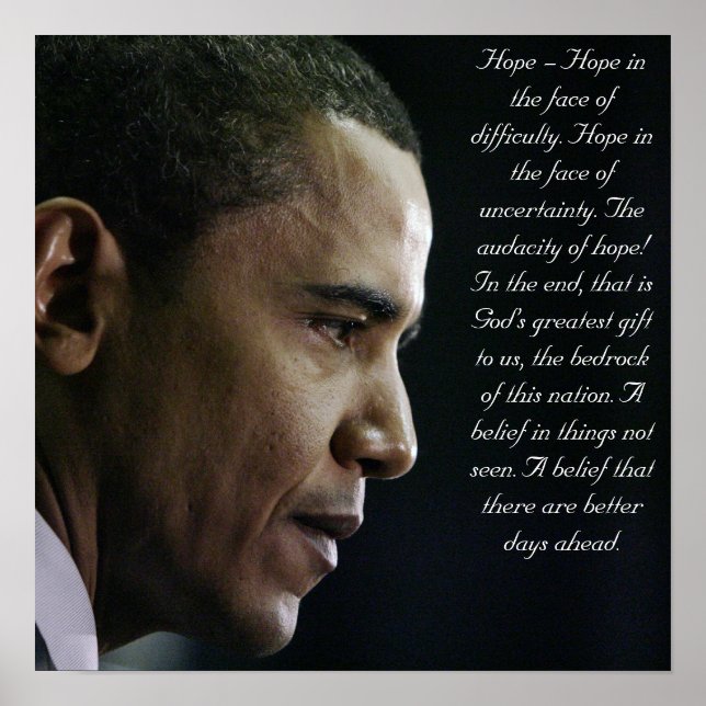 Barack Obama Hope Poster (Frente)