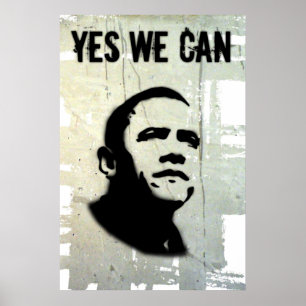 Barack Obama. Poster de comando de lápis