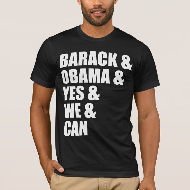 Barack & Obama & sim & nós & podem t-shirt (Frente)