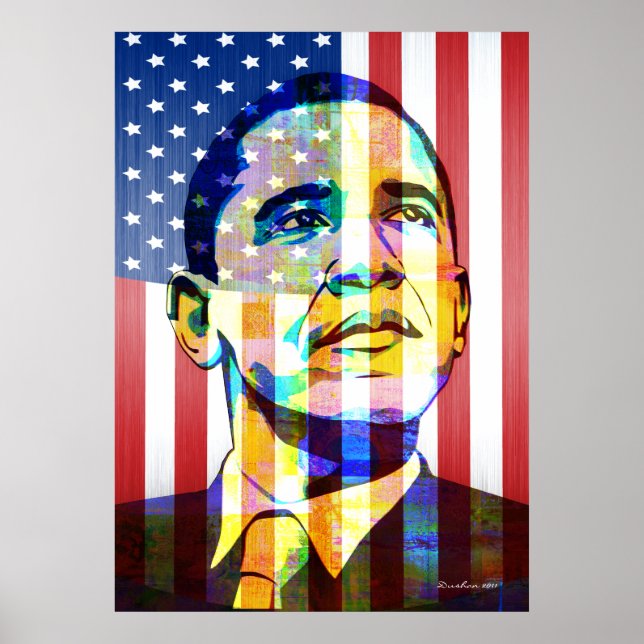Barak Obama Poster Patriótico (Frente)