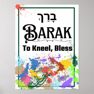 Barak: Palavras Hebraicas para Elogiar Poster