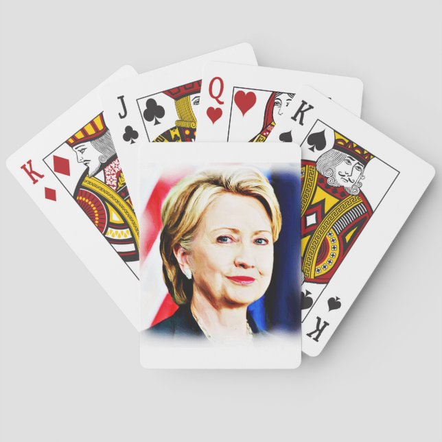 Baralho 1ª Mulher Presidente Hillary Clinton 2016_ (Verso)