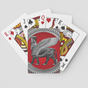 Baralho [100] Bull voada Assyrian: Lamassu de prata &