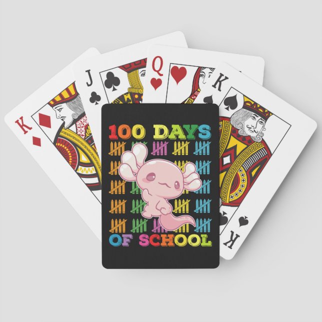 Baralho 100 Dias De Professora Axolotl Escolar (Verso)