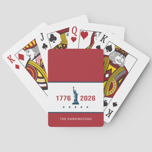 Baralho 1776 2026 América 250º Aniversário Patriótico Verm (Verso)