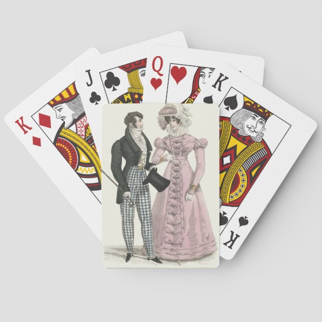 Baralho 1823 Moda Mulher do Homem de Casamento Antiquado (Verso)