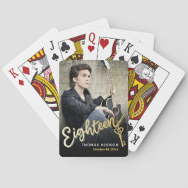 Baralho 18.º aniversário, 18.º aniversário, fotografia-cha