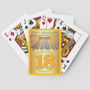 Baralho 18 Anos Golden Ray 12 Passos NOME PERSONALIZADO