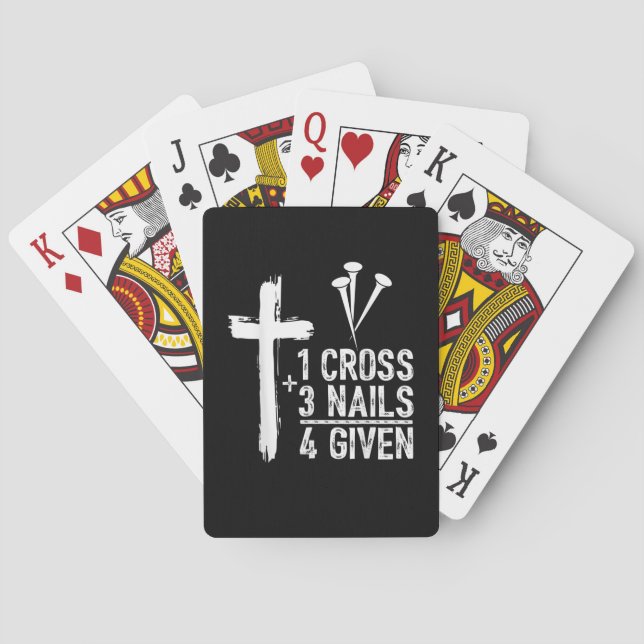 Baralho 1 Cruz 3 Unhas Perdoadas Jesus Páscoa Cristã Gi (Verso)