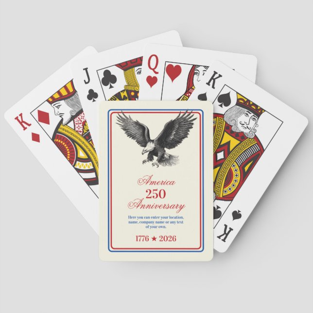 Baralho 250º Aniversário EUA Águia Americana (Verso)