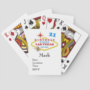 Baralho 2ø Cartões de jogo do aniversário de Las Vegas