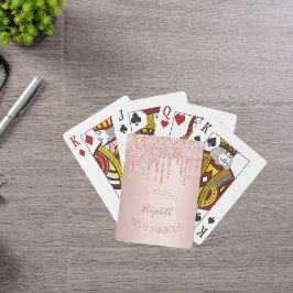 Baralho 50 pingos fabulosos de rosa dourados de festa