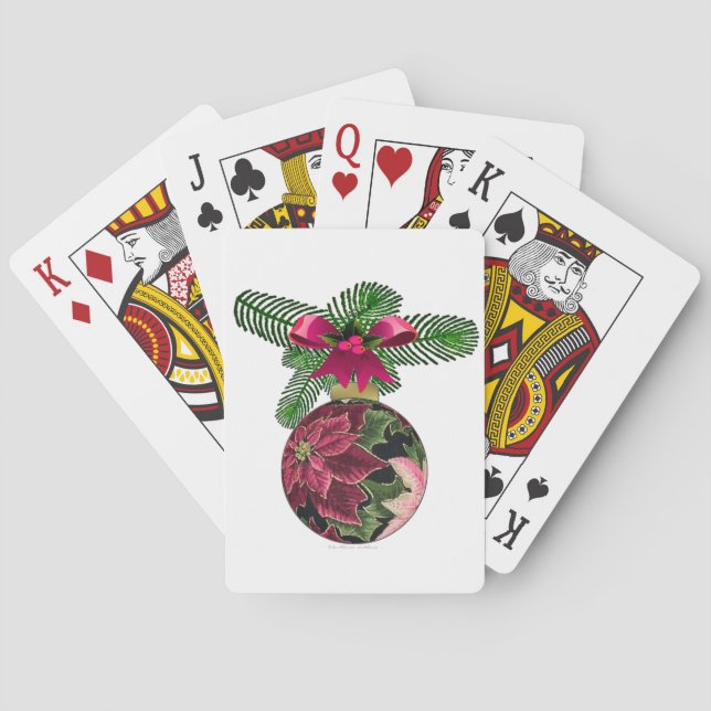 Baralho 50 Retro Poinsettia Borgonha (Verso)