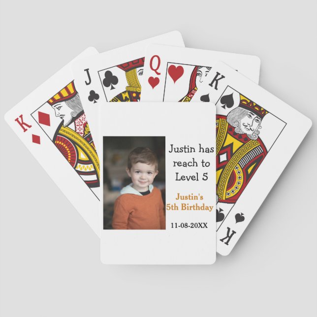 Baralho 5 jogo de aniversário em data moderna (Verso)