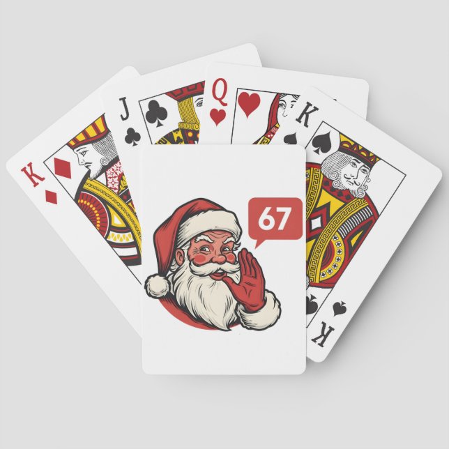 Baralho 67 Christmas Merry Six Seven Brainrot Santa Claus (Verso)