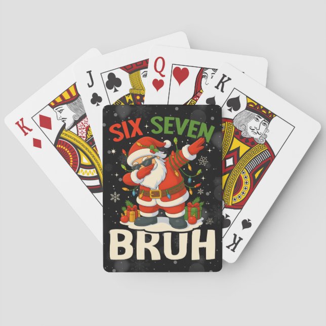 Baralho 67 Meme Seis Sete Bruh Natal Divertido 6 7 (Verso)