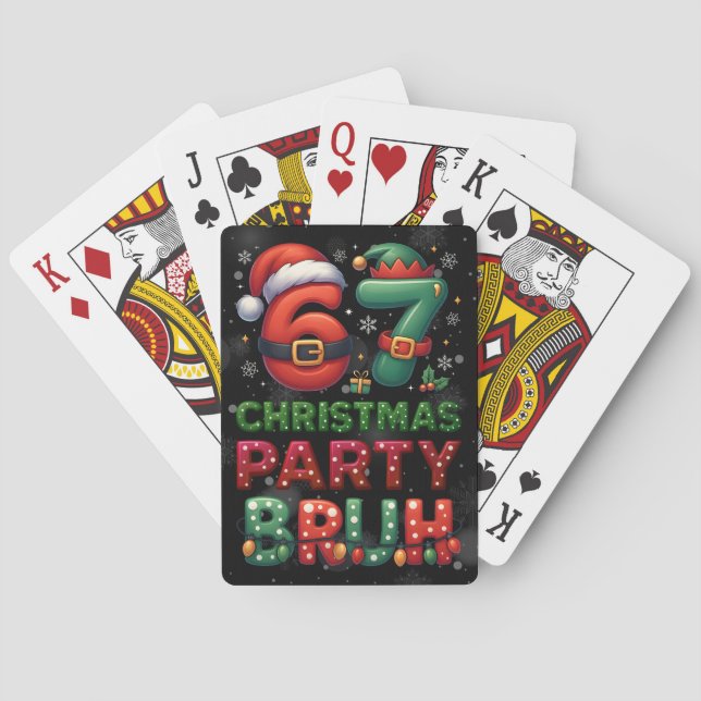 Baralho 67 Meme Six Seven Bruh Funny Christmas 6 7 (Verso)