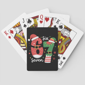 Baralho 67 Meme Six Seven Elfo Chapéu de Natal Santa
