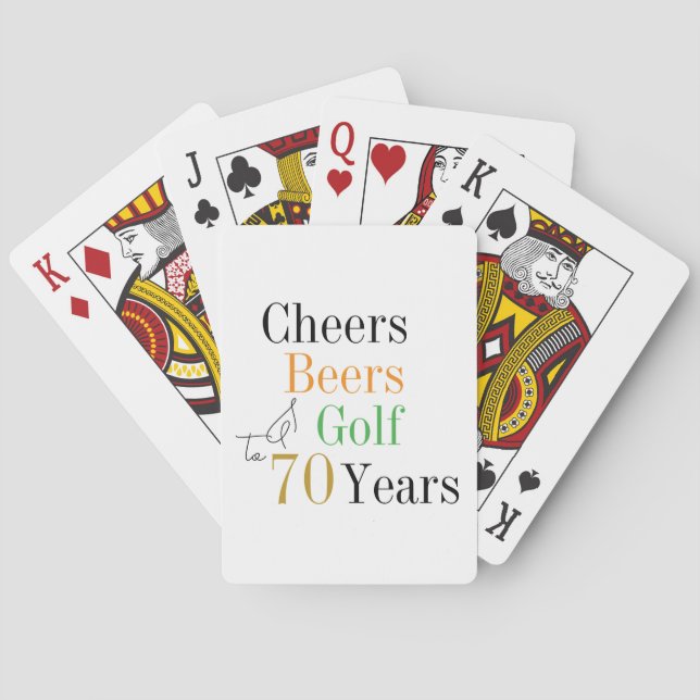 Baralho 70 Birthday Golf Anima Cervejas Minimamente (Verso)