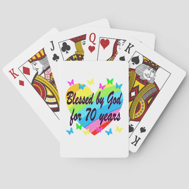 BARALHO 70 CHRISTIAN BIRTHDAY HEART DESIGN (Verso)