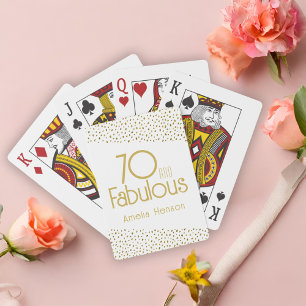 Baralho 70 e Fabuloso 70 de Glitter Dourado Aniversário